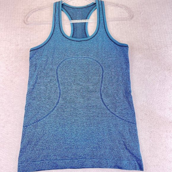 LULULEMON Womens Blue Swiftly Tech Racerback Workout Athletic Tank Top - Picture 2 of 9